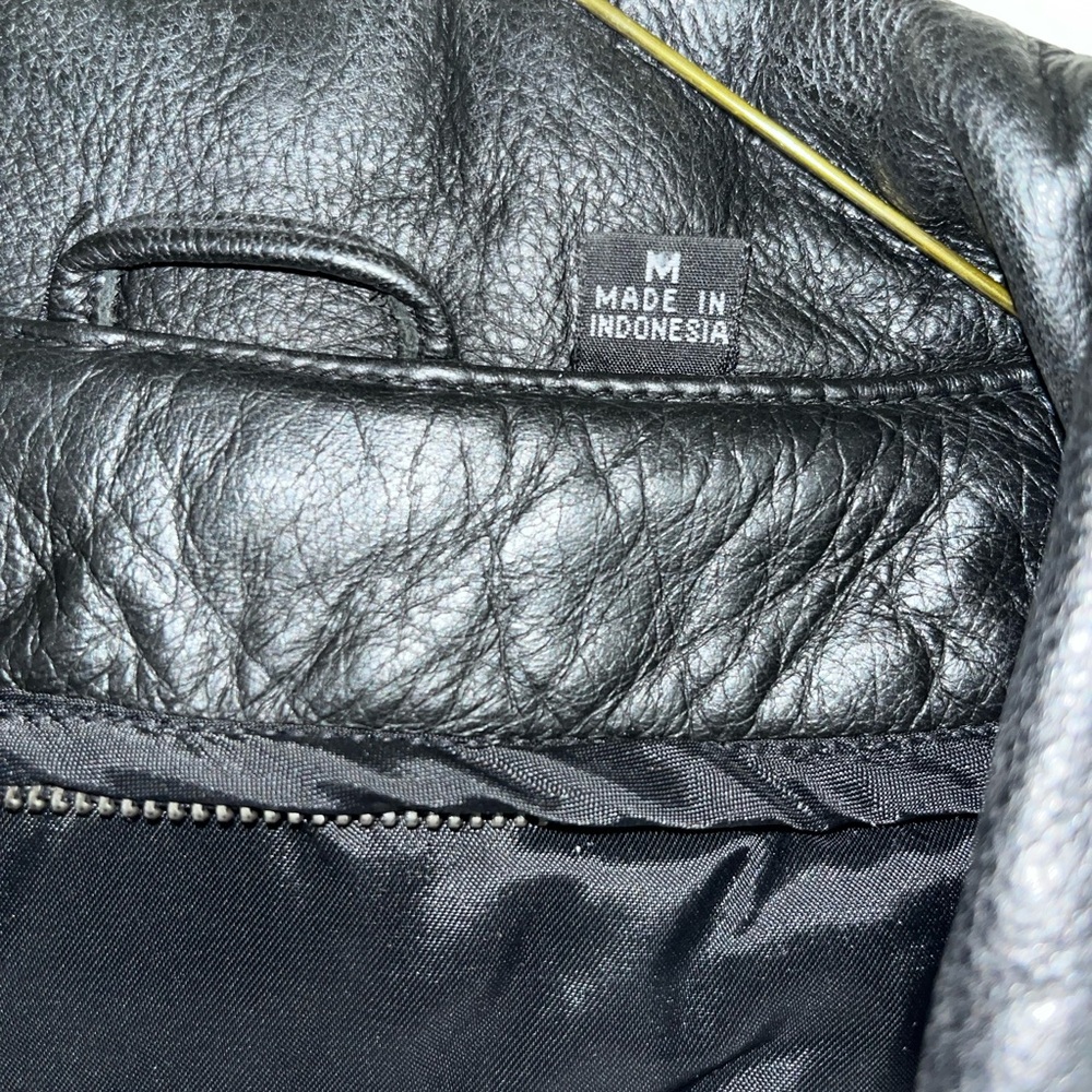 Men's Black Leather Jacket by Thinsulate - Picture 8 of 14